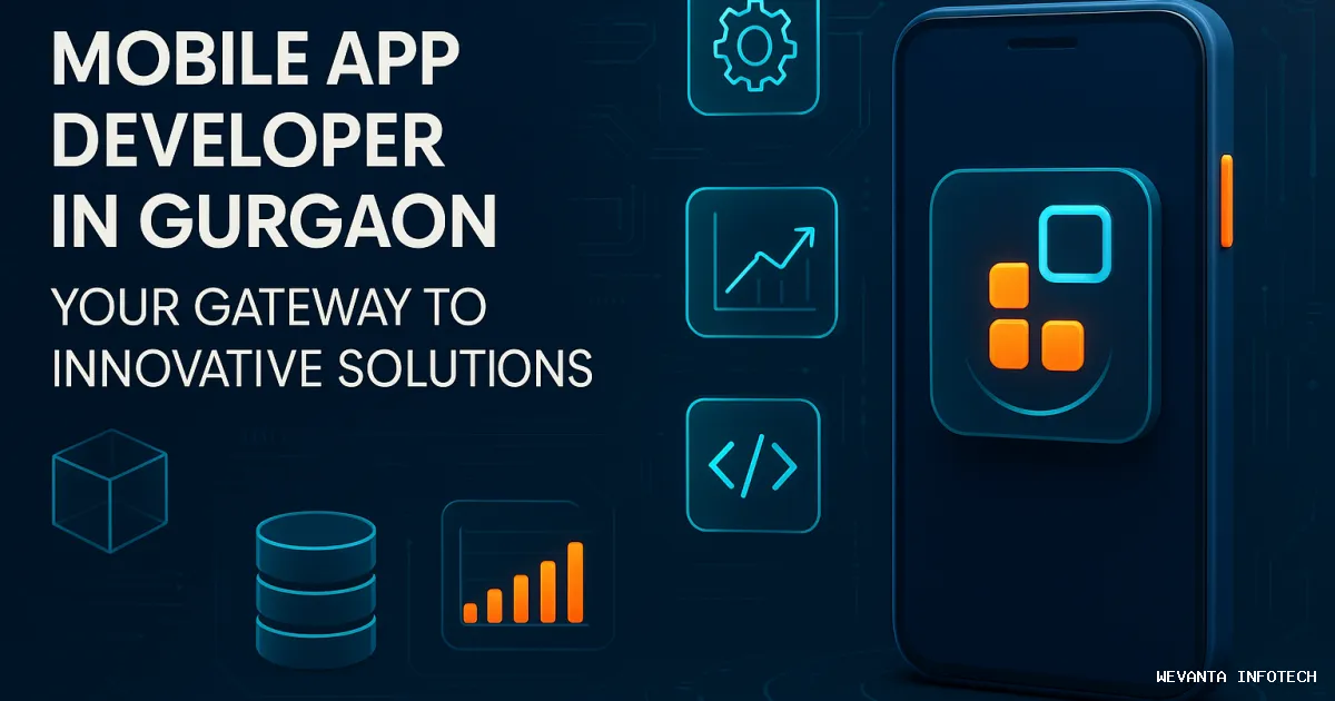 Professional mobile app developer in Gurgaon working on a smartphone app interface.