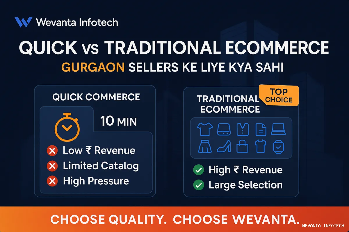 Quick commerce vs traditional ecommerce for Gurgaon sellers